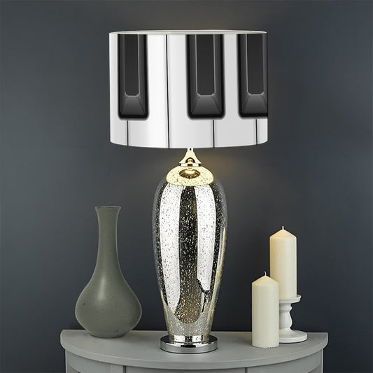 Piano Keyboard Print Drum Lamp Shade