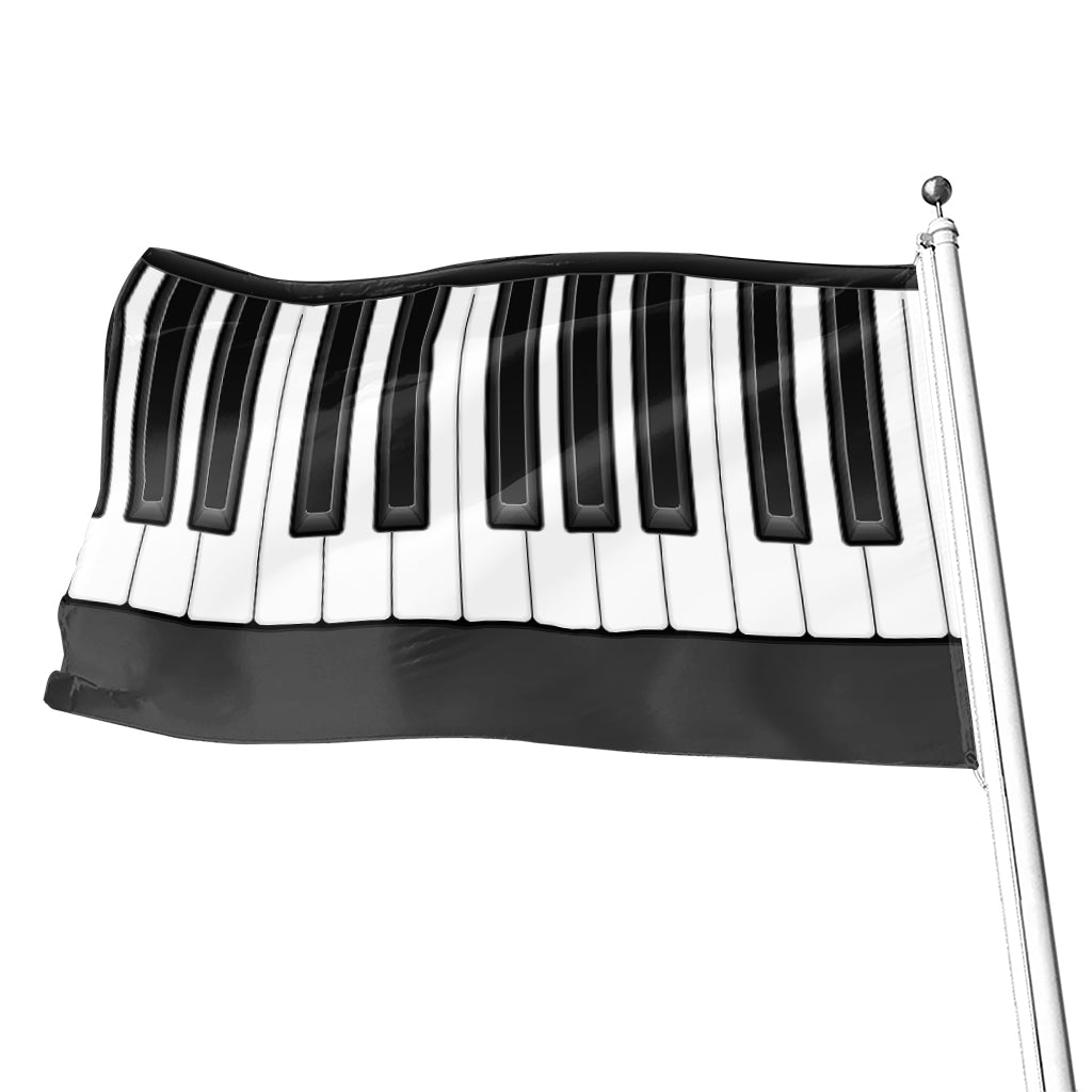 Piano Keyboard Print Flag