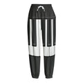 Piano Keyboard Print Fleece Lined Knit Pants