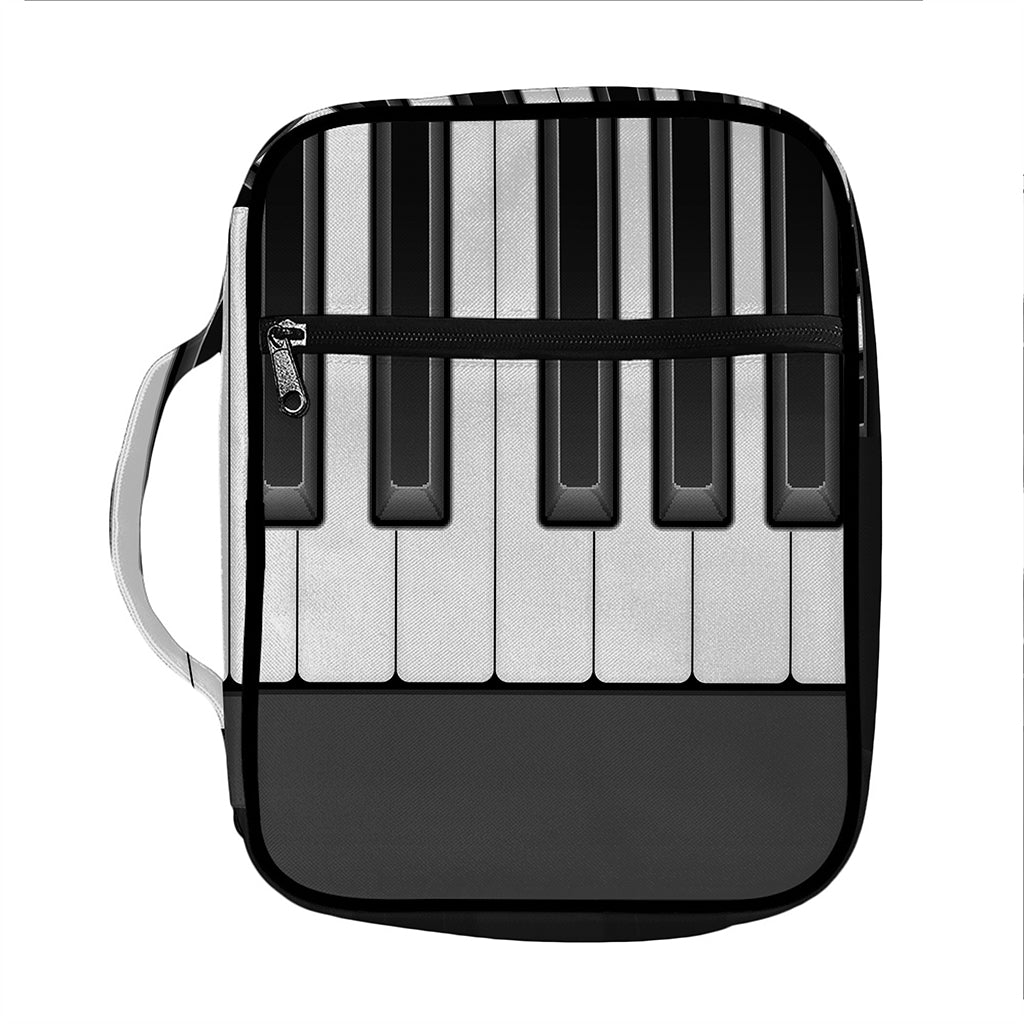 Piano Keyboard Print Front Pocket Bible Bag