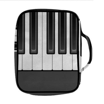 Piano Keyboard Print Front Pocket Bible Bag