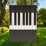 Piano Keyboard Print Garden Flag