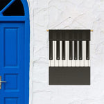 Piano Keyboard Print Garden Flag
