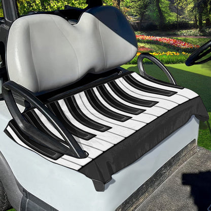 Piano Keyboard Print Golf Cart Seat Cover