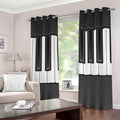 Piano Keyboard Print Grommet Curtains
