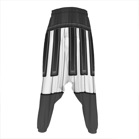 Piano Keyboard Print Hammer Pants