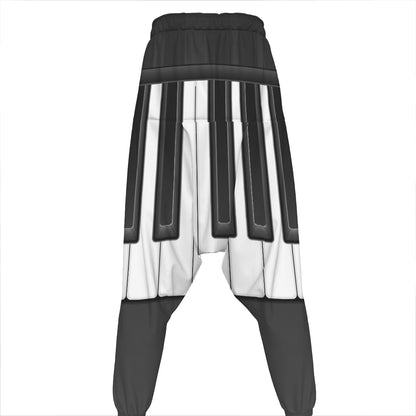 Piano Keyboard Print Hammer Pants