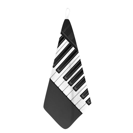 Piano Keyboard Print Hand Towel