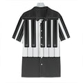 Piano Keyboard Print Hawaiian Shirt