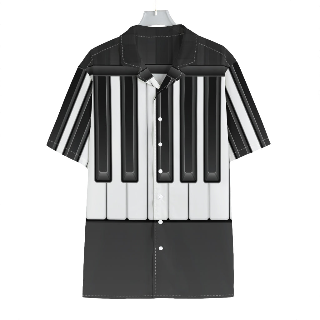 Piano Keyboard Print Hawaiian Shirt