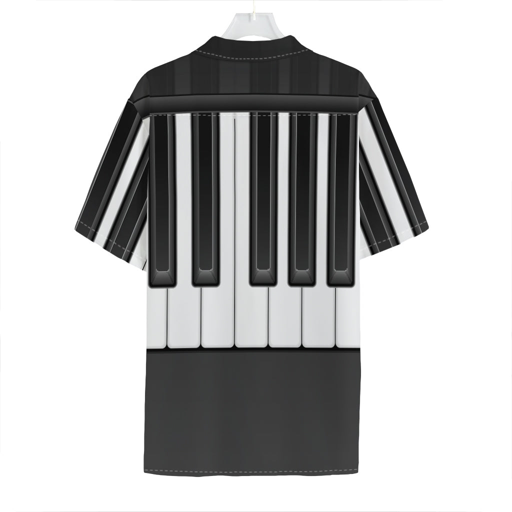 Piano Keyboard Print Hawaiian Shirt