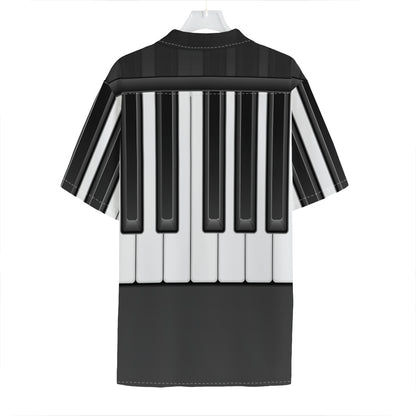 Piano Keyboard Print Hawaiian Shirt