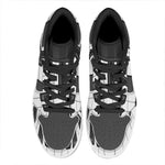 Piano Keyboard Print High Top Leather Sneakers