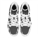 Piano Keyboard Print High Top Leather Sneakers