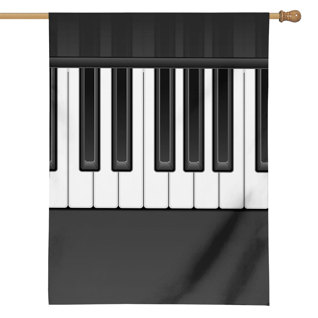 Piano Keyboard Print House Flag