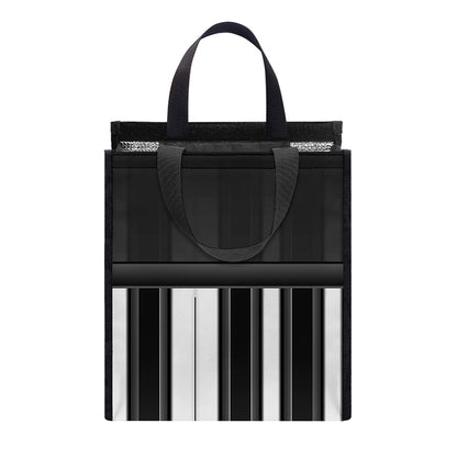 Piano Keyboard Print Insulated Lunch Tote