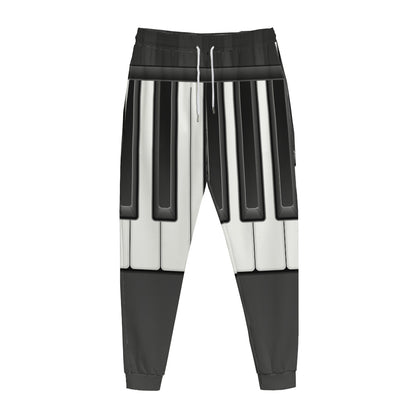 Piano Keyboard Print Jogger Pants