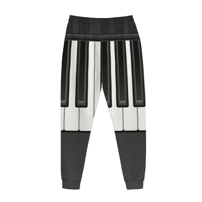 Piano Keyboard Print Jogger Pants