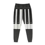 Piano Keyboard Print Jogger Pants