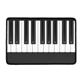 Piano Keyboard Print Kitchen Mat