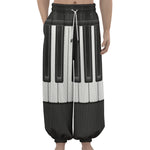 Piano Keyboard Print Lantern Pants