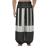 Piano Keyboard Print Lantern Pants