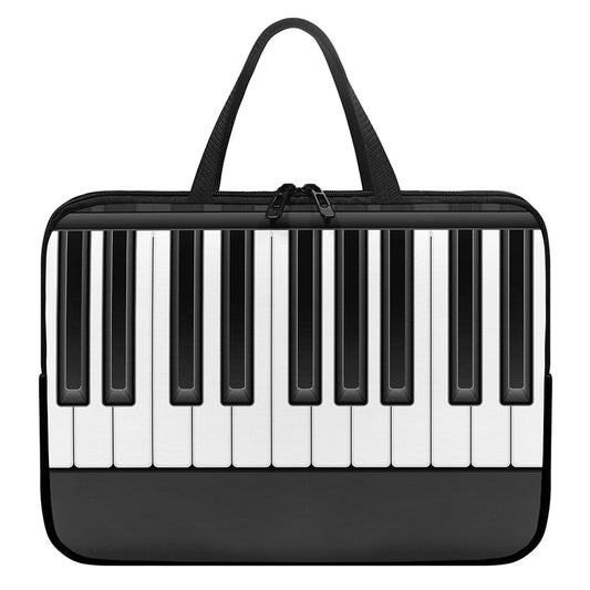 Piano Keyboard Print Laptop Sleeve With Handle