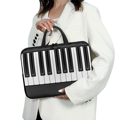 Piano Keyboard Print Laptop Sleeve With Handle