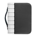 Piano Keyboard Print Leather Bible Cover