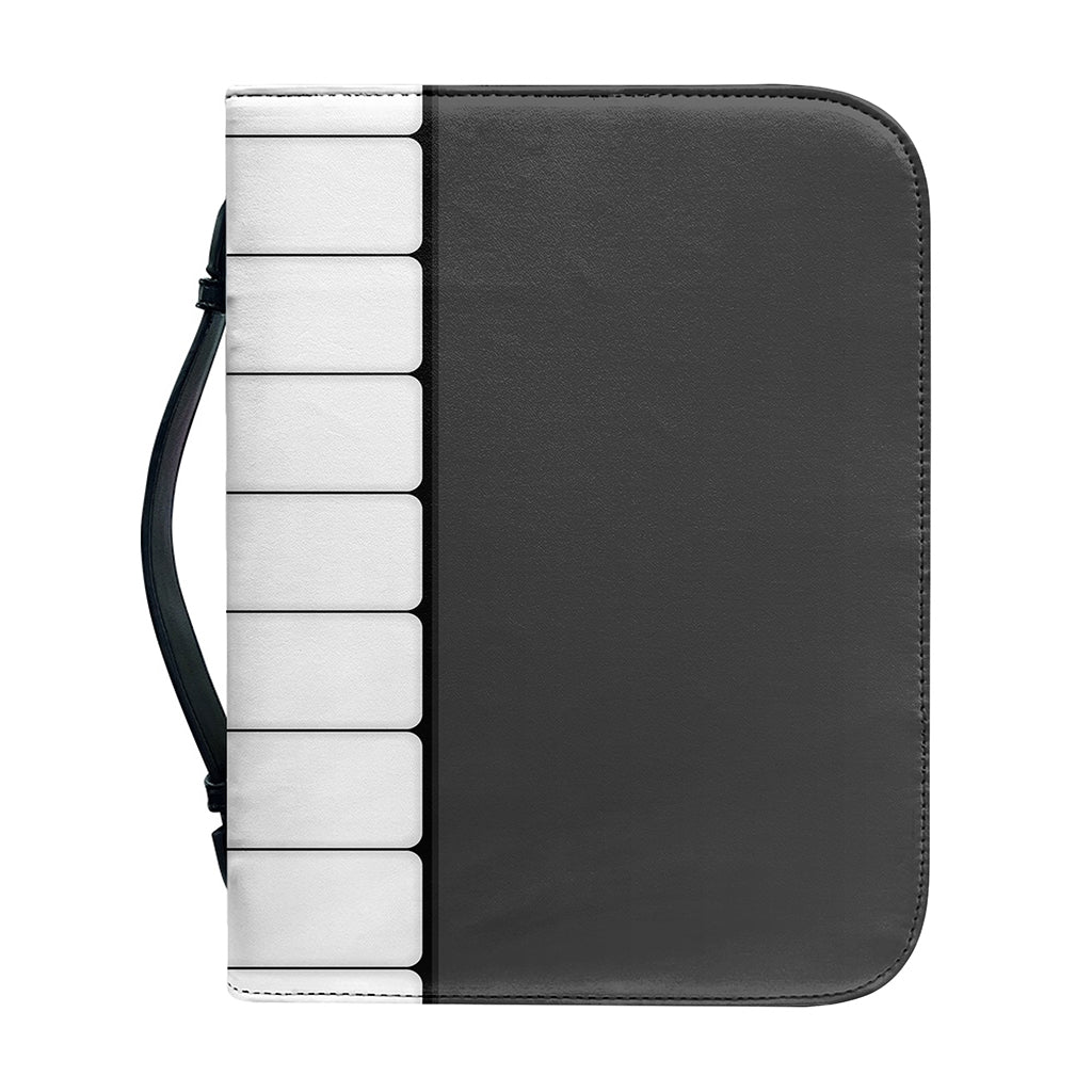Piano Keyboard Print Leather Bible Cover