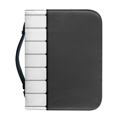 Piano Keyboard Print Leather Bible Cover