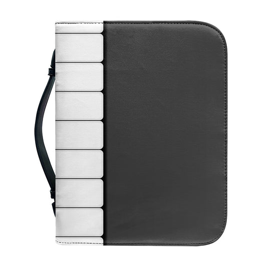 Piano Keyboard Print Leather Bible Cover