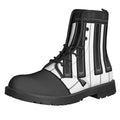 Piano Keyboard Print Lace-Up Boots