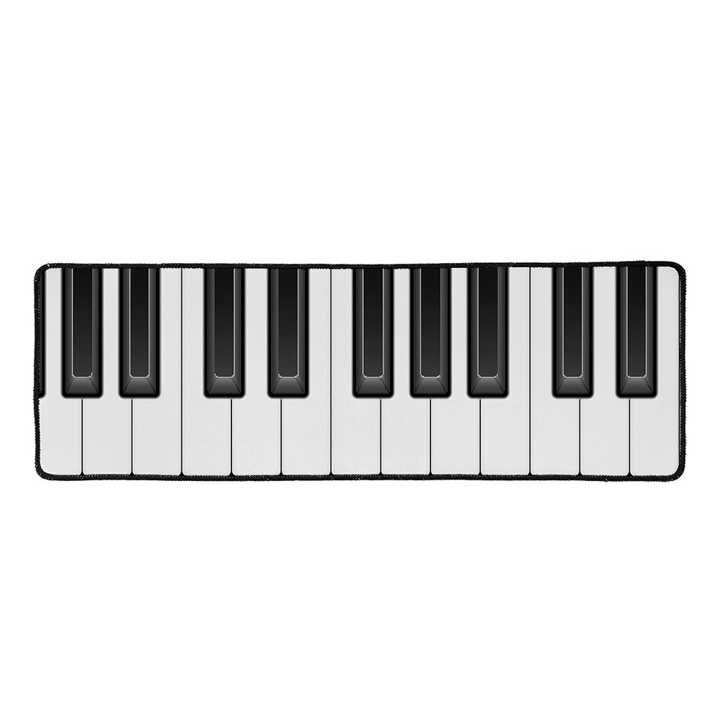 Piano Keyboard Print Long Kitchen Mat