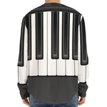 Piano Keyboard Print Long Sleeve Baseball Jersey