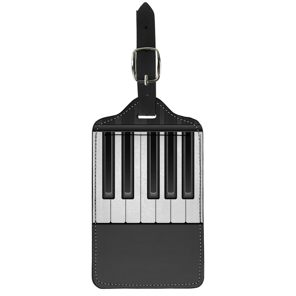 Piano Keyboard Print Luggage Tag