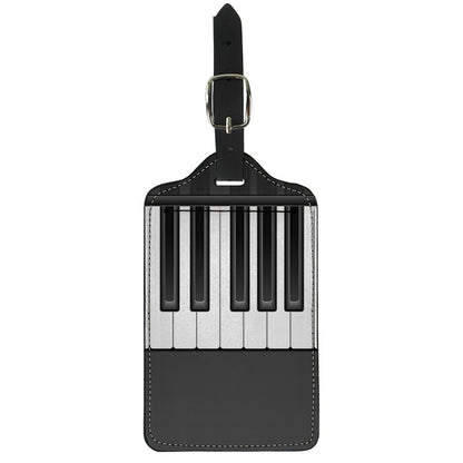 Piano Keyboard Print Luggage Tag