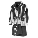 Piano Keyboard Print Men's Bathrobe
