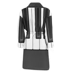 Piano Keyboard Print Men's Bathrobe