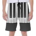 Piano Keyboard Print Men's Beach Shorts