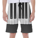 Piano Keyboard Print Men's Beach Shorts