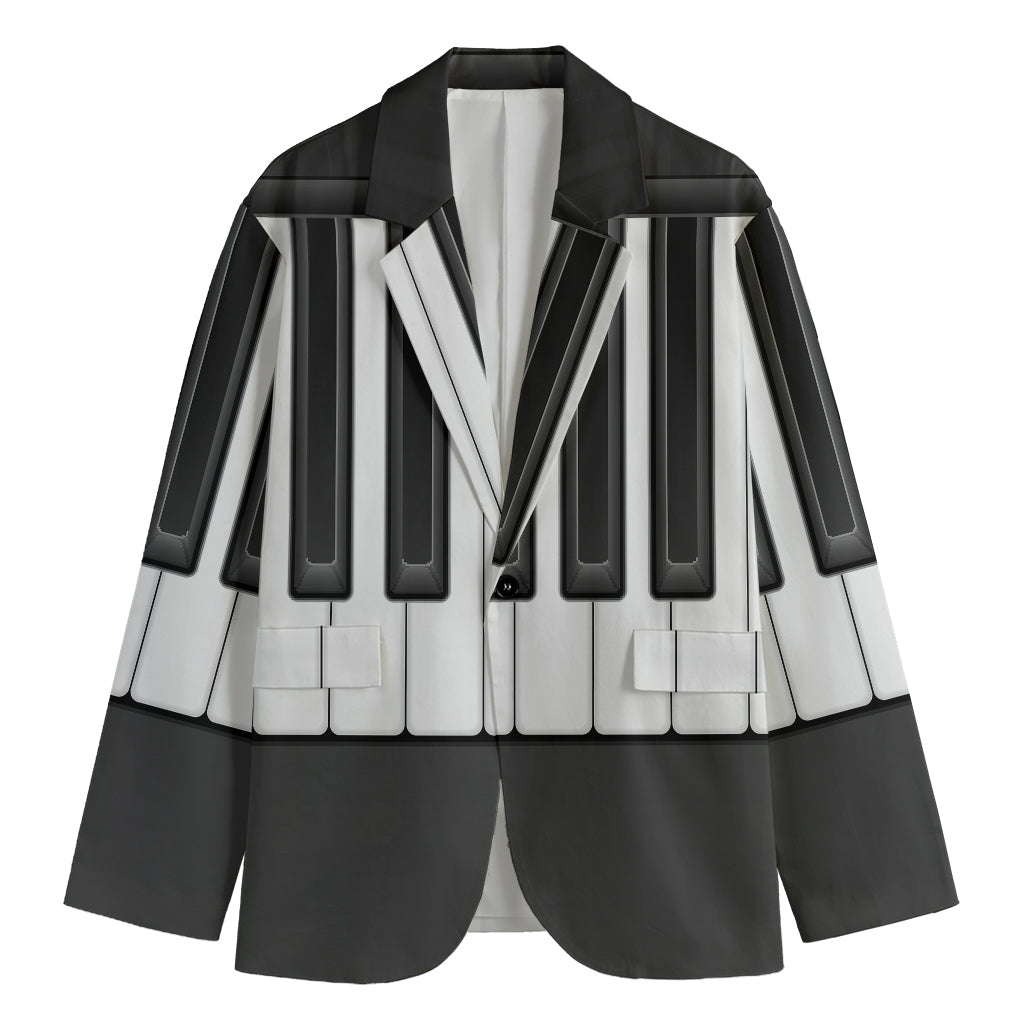 Piano Keyboard Print Men's Blazer
