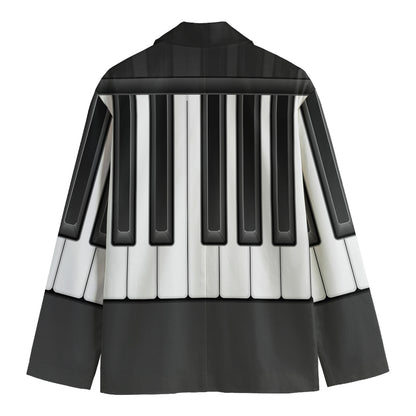 Piano Keyboard Print Men's Blazer