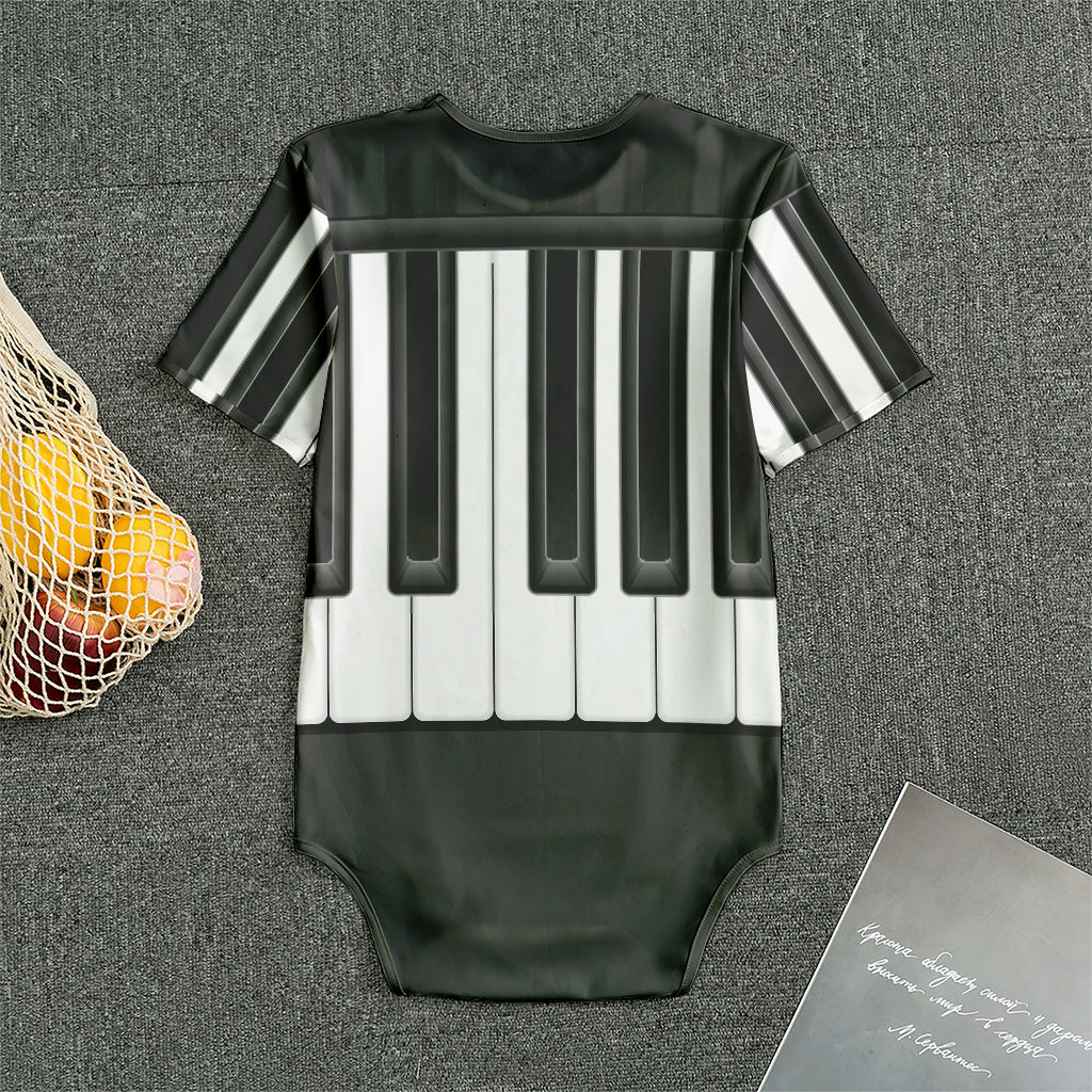 Piano Keyboard Print Men's Bodysuit