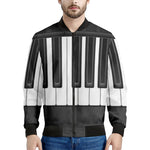 Piano Keyboard Print Men's Bomber Jacket