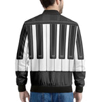 Piano Keyboard Print Men's Bomber Jacket