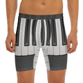 Piano Keyboard Print Men's Long Boxer Briefs