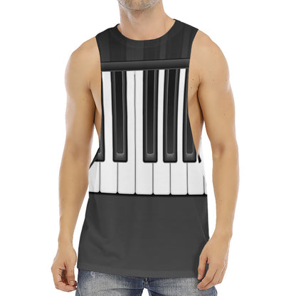 Piano Keyboard Print Men's Muscle Tank Top