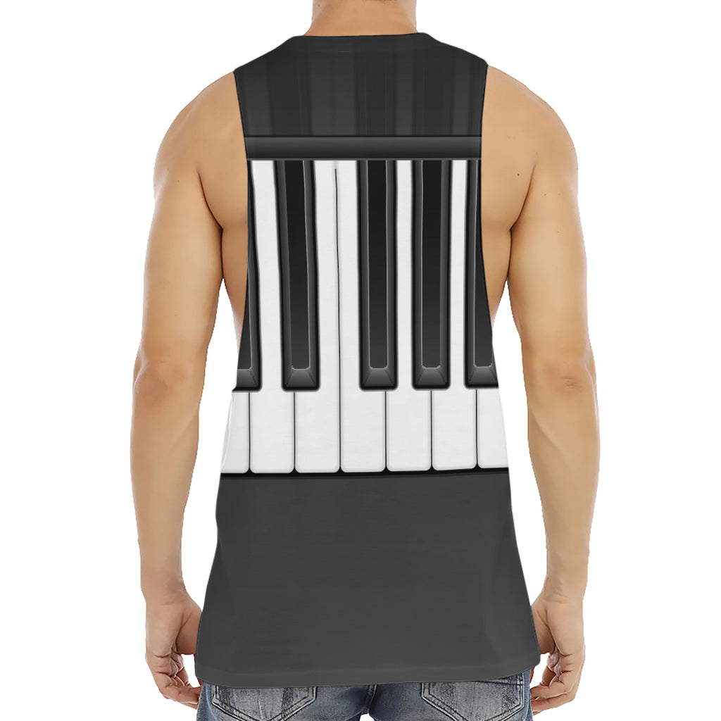 Piano Keyboard Print Men's Muscle Tank Top