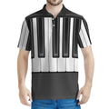 Piano Keyboard Print Men's Polo Shirt